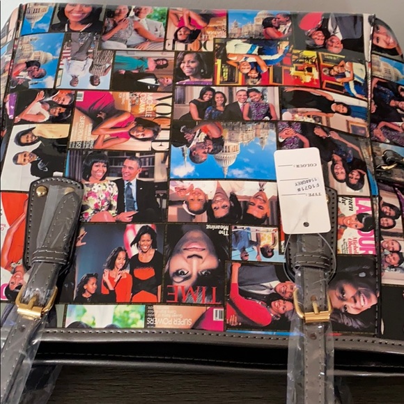 MICHELLE OBAMA Shiny Patent Leather Tote bag - Picture 5 of 10